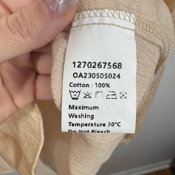 Commense Peach Button-Up Blouse - Picture 5 of 6